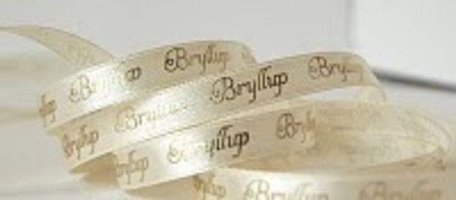 Hovedbilde Bånd, bryllup beige (20m)