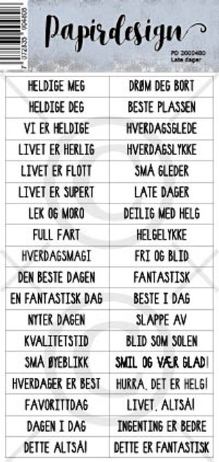Hovedbilde Late dager (6 klistremerker)