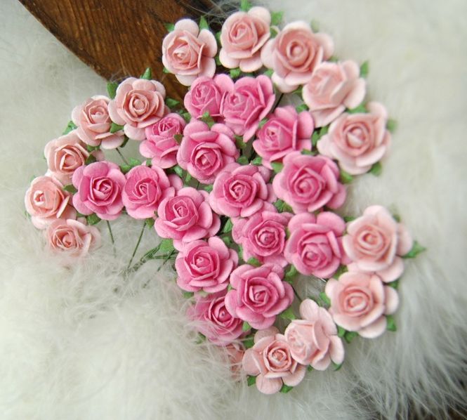 Hovedbilde Roser 1,8 cm Lys rosa (6)