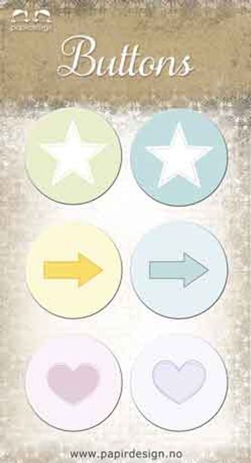 Hovedbilde Buttons, Stjerner og hjerter ...