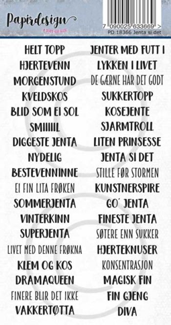 Hovedbilde PD 18366 Jenta si det  (6 stk ...