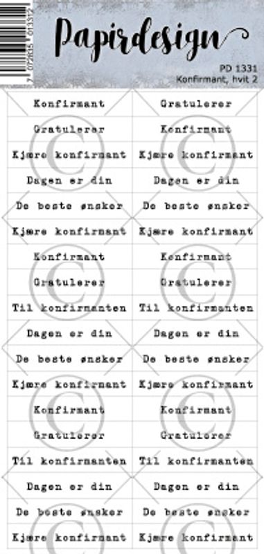 PD 1331 Konfirmant, hvit 2