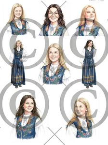 Hovedbilde Konfirmant, bl&aring; (25 motivark)