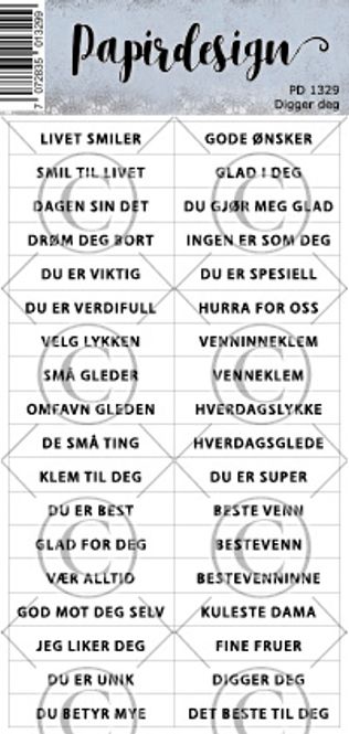 Hovedbilde Digger deg ( 6 klistremerker ...